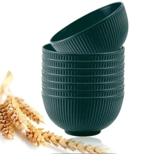 8pcs high-value anti-fall plastic bowls household eating bowls salad bowls commercial soup bowls noodles rice bowls.